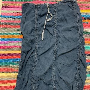 Jean gathered skirt modest